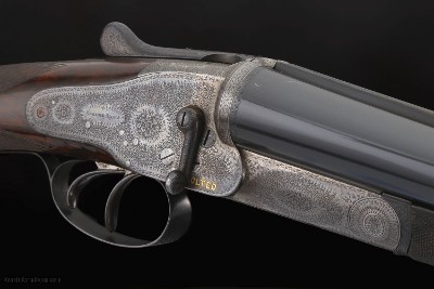 George Gibbs 12 Bore Sidelock
Gibbs & Pitt Patent Lever Cocking
30" Nitro Barrels
1886 Direct Ship