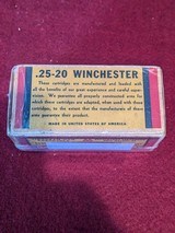 WINCHESTER 25-20 VINTAGE BOX FULL - 3 of 3