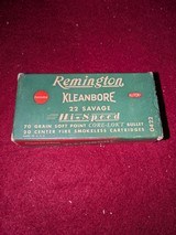 REMINGTON KLEANBORE HI-SPEED 22 SAVAGE - 1 of 3