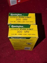 REMINGTON EXPRESS 300 SAVAGE 2 BOXES - 1 of 2