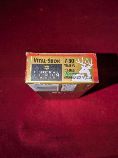 FEDERAL PREMIUM VITAL SHOK 7-30 WATERS