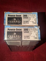 FEDERAL POWER SHOK 300 SAVAGE 2 BOXES