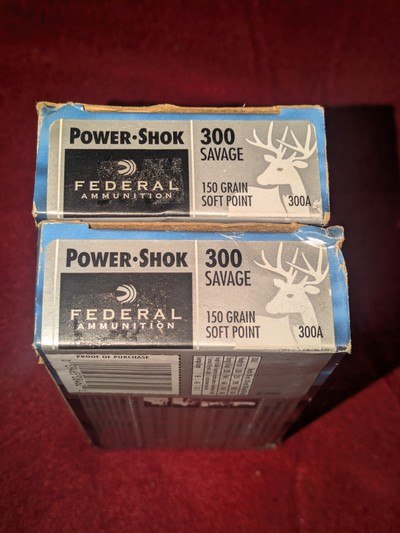 FEDERAL POWER SHOK 300 SAVAGE 2 BOXES