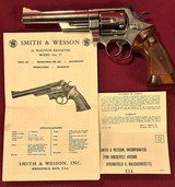 SMITH & WESSON MODEL 57 (no dash), 41 MAGNUM, NICKEL FINISH, 6