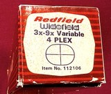 VINTAGE REDFIELD WIDEFIELD 3-9 VARIABLE SCOPE in BOX with Papers. - 5 of 15