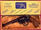 BEAUTIFUL SMITH & WESSON K-22 MASTERPIECE in ORIGINAL GOLD BOX, 22 LR, 1948 PRODUCTION - Image 1 of 20
