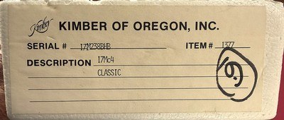 NEW and UNFIRED KIMBER OF OREGON Model 84 HB, 17 MACH IV, RARE 3 POSITION SAFETY - Image 20 of 20