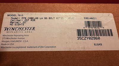 WINCHESTER MODEL 70 LW SUPER GRADE in .257 ROBERTS, NEW IN BOX - Image 20 of 20