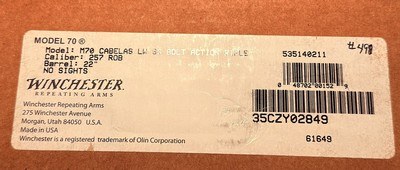WINCHESTER MODEL 70 LW SUPER GRADE in .257 ROBERTS, NEW IN BOX - Image 20 of 20