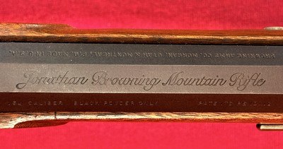 JONATHAN BROWNING MOUNTAIN RIFLE, STEEL FURNITURE, 54 CALIBER - Image 11 of 20