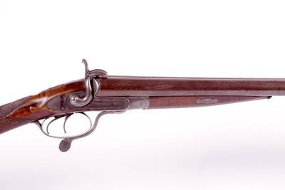 1860s C. Maybury 10-gauge Pinfire SxS Lockfast w/Damascus Barrels