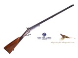 1870's Gottlieb Rickenbach 16GA Lefaucheux Damascus SxS Shotgun