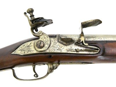 Unusual 1730's Officers Flintlock Rifle in .71 cal - Image 3 of 20