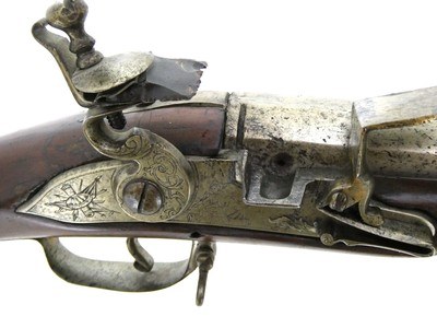 Unusual 1730's Officers Flintlock Rifle in .71 cal - Image 5 of 20