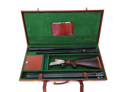 1982 Krieghoff Ulm Primus LH Double Rifle 300 WM & 12 GA Cased Three Barrel Set - Image 1 of 20