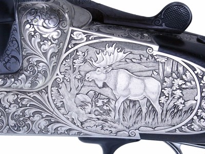 1982 Krieghoff Ulm Primus LH Double Rifle 300 WM & 12 GA Cased Three Barrel Set - Image 12 of 20