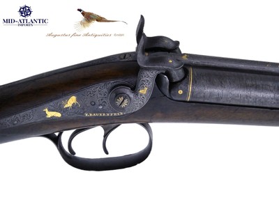Antique 1850's German Bauernfeind of Heidelberg 16GA Damascus Shotgun - Image 1 of 17
