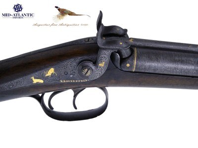 Antique 1850's German Bauernfeind of Heidelberg 16GA Damascus Shotgun