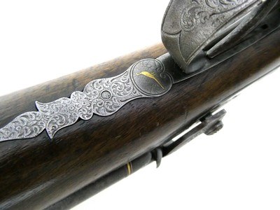 Antique 1850's German Bauernfeind of Heidelberg 16GA Damascus Shotgun - Image 8 of 17