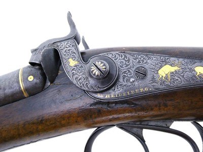 Antique 1850's German Bauernfeind of Heidelberg 16GA Damascus Shotgun - Image 6 of 17