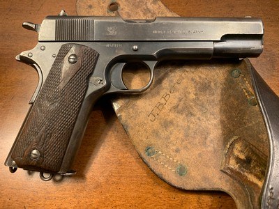 WWI Springfield 1911 From 1914 Including A 1914 RIA Holster Belonging To WW1 Vet & Commander of 123rd Field Artillery, Retired Col. James Bereth. - Image 13 of 15