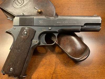 WWI Springfield 1911 From 1914 Including A 1914 RIA Holster Belonging To WW1 Vet & Commander of 123rd Field Artillery, Retired Col. James Bereth. - Image 2 of 15
