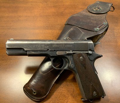 WWI Springfield 1911 From 1914 Including A 1914 RIA Holster Belonging To WW1 Vet & Commander of 123rd Field Artillery, Retired Col. James Bereth. - Image 3 of 15