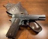 WWI Springfield 1911 From 1914 Including A 1914 RIA Holster Belonging To WW1 Vet & Commander of 123rd Field Artillery, Retired Col. James Bereth. - Image 1 of 15