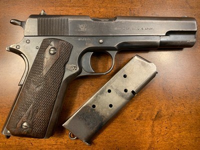 WWI Springfield 1911 From 1914 Including A 1914 RIA Holster Belonging To WW1 Vet & Commander of 123rd Field Artillery, Retired Col. James Bereth. - Image 11 of 15