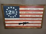 Second Amendment American Wood Flag