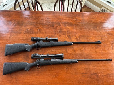 Pair of Custom Ed Brown 704 Rifles – Consecutive Serial Numbers 340 Wby/416 Rem Ultra Mag