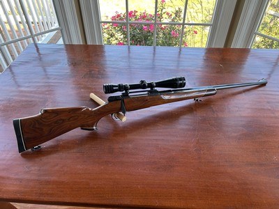 Mauser Model 3000 • 7x57 • Böhler Rasant Custom Barrel • Redfield 4–12x Scope • Jeweled Bolt & Engraved Rings