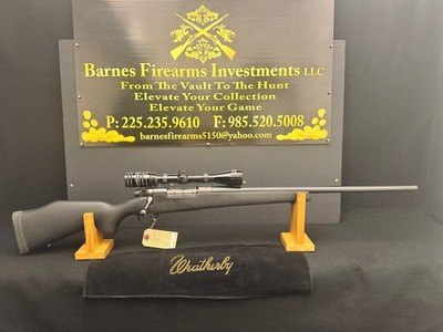 ***LIKE NEW*** WEATHERBY MARK V 375 H&H MAGNUM FIBERMARK WITH WEATHERBY 3X9X40 WIDE VIEW