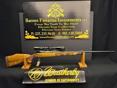 *****CUSTOM SHOPENGRAVED MAPLE *** WEATHERBY MARK V 257 WBY MAGNUM - Image 1 of 15