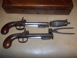 antiquefrenchcased pair of percussionpistols52caliber - 4 of 15