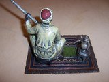 bergmann
cold
painted
bronze
arab
on
rug
w / rifle - 2 of 5