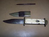 Mid 1800's R. Bunting & Sons Folding Bowie Knife with Ivory Handle. - 2 of 7