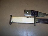 Mid 1800's R. Bunting & Sons Folding Bowie Knife with Ivory Handle. - 5 of 7