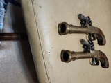 pair of brass blunderbuss pistols - 6 of 7
