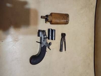 double
barrel
selector switch
o/u pistol
.37 caliber