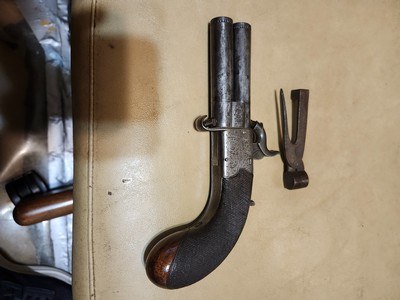 double barrel o/u
turn barrel
pocket
pistol
.40
bore