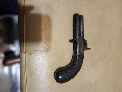 over
under twist barrel
pistol
.35 bore