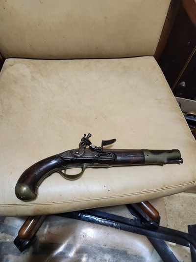 model 1733/66frenchflint lockpistol.68 bore - Image 1 of 10