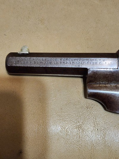 allen &wheelock sidehammer pocketrevolver.32 cal - Image 7 of 8