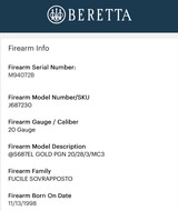1998 Beretta 687 EL Gold Pigeon - 20 gauge 28” - 14 of 14