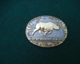 Abercrombie and Fitch Rhino Belt Buckle 24KGP - 1 of 4