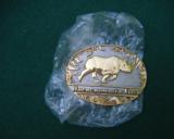 Abercrombie and Fitch Rhino Belt Buckle 24KGP - 4 of 4