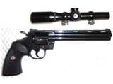 Colt Python Rare Ten-Pointer .357 Magnum 8-Inch Barrel; Proper 3X Burris L.E.R. Scope - 2 of 7