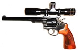 Smith & Wesson K .22 Masterpiece 5-Screw 1948 Post-War 3rd Model Revolver 8-3/8 Inch with Burris 2X Scope - 1 of 7