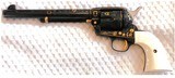 Colt 1st Generation .44-40 / 44 WCF Caliber; Clinton Finley-Engraved Single Action Army Revolver; 71/2 Inch; Ivory Grips - 2 of 5